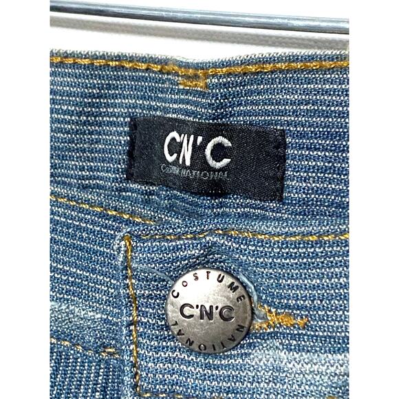C'N'C Costume National Ribbed Straight Leg Jeans Womens 28 Normcore Casual NWT - Picture 4 of 13